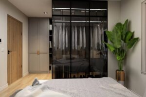 ארון הזזה עם זכוכית