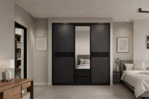 ארונות הזזה בטקסטורת בטון או מתכת