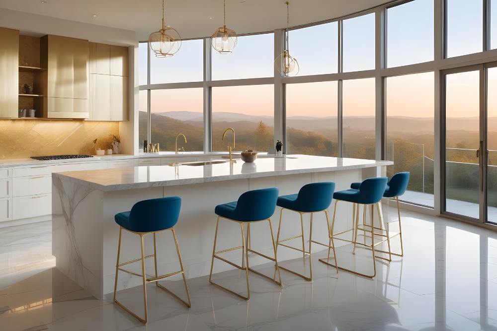 מטבח מודרני בגימור מבריק