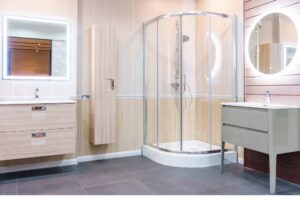 מקלחון עם דלת כפולה