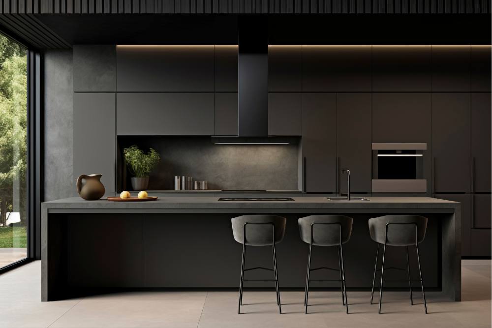 מטבח כהה מודרני