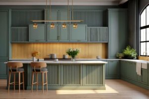 מטבח מעוצב בסגנון וינטג מודרני