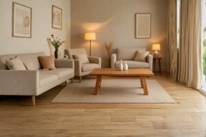 סלון עם שולחן ספא ושני כורסאות